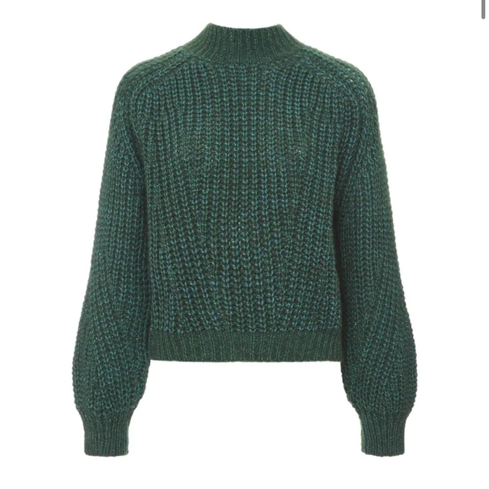 Emerald Green Women's Turtleneck Sweater